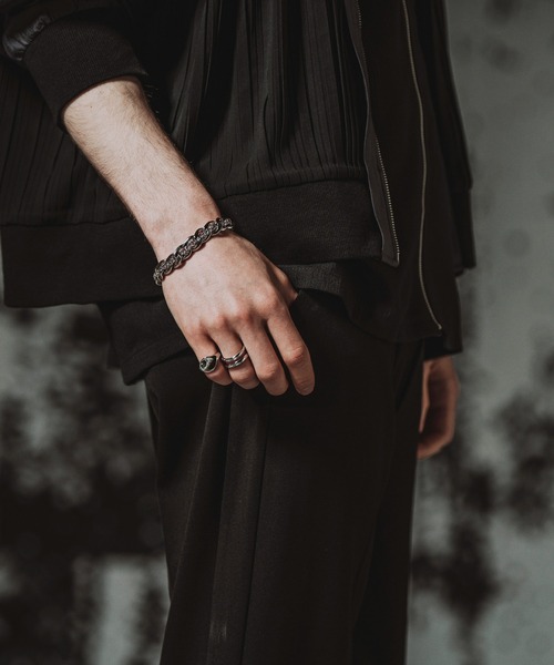 NO ID.（ノーアイディ）の「【NO ID.】Double Chain Bracelet / ダブル チェーン ブレスレット（ブレスレット・メンズ・シルバー・ONE SIZE）」の2枚目の写真