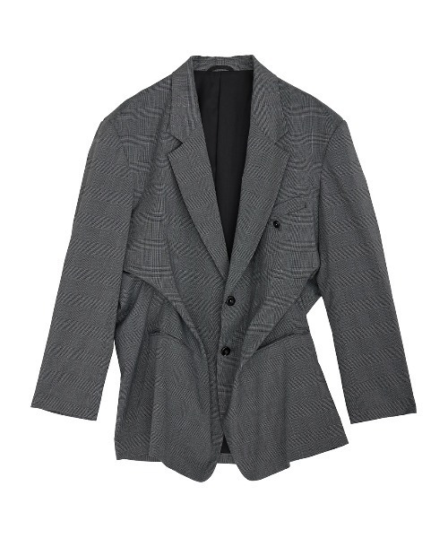 Ameri(アメリ)の「DEFORMATION TACK HOUNDSTOOTH JACKET(テーラードジャケット・レディース・グレー・MEDIUM/SMALL)」の6枚目の写真