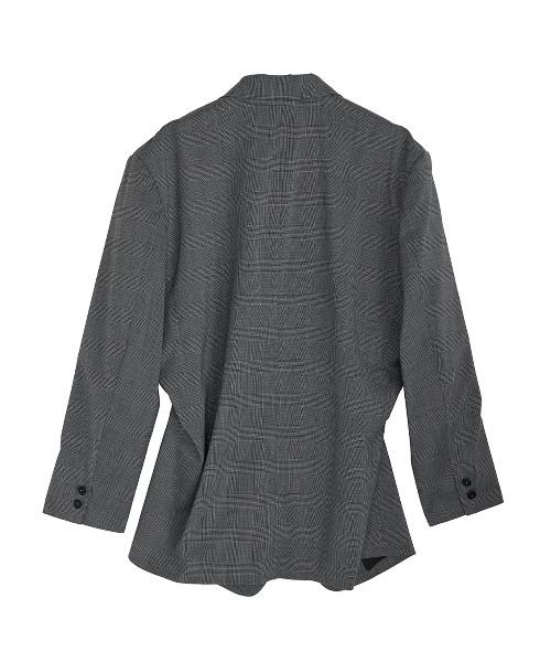 Ameri(アメリ)の「DEFORMATION TACK HOUNDSTOOTH JACKET(テーラードジャケット・レディース・グレー・MEDIUM/SMALL)」の10枚目の写真