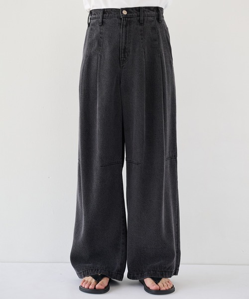 【SAKULA】岡山デニム　ワイドパンツ　バギー　日本製 真夏も快適】PUBLIC DENIM TRO BUGGY /日本製/岡山デニム/バギー