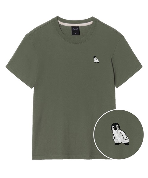 OKSTAR(オクスター)の「ペンギン刺繍半袖(Tシャツ/カットソー・レディース・ライトベージュ/ブラック/カーキ/ライトグレー/ダークブルー/ネイビー/ダークグリーン/グレー/クリーム/ホワイト/ダークグレー・SMALL/MEDIUM/LARGE/X-LARGE/2XL/3XL/4XL)」の9枚目の写真