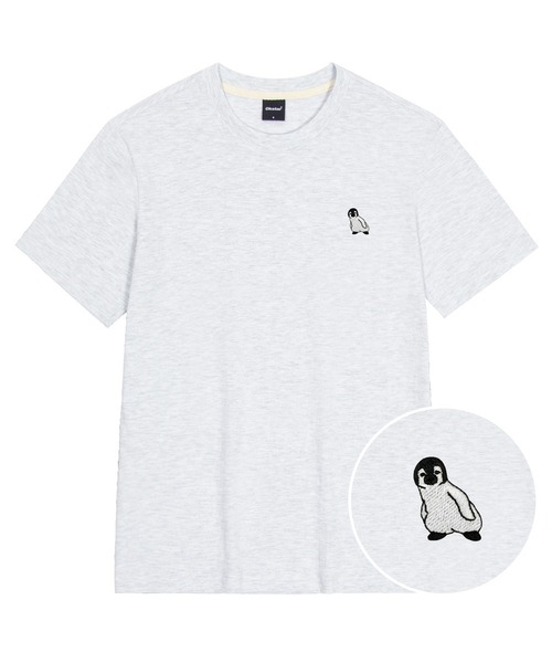 OKSTAR(オクスター)の「ペンギン刺繍半袖(Tシャツ/カットソー・レディース・ライトベージュ/ブラック/カーキ/ライトグレー/ダークブルー/ネイビー/ダークグリーン/グレー/クリーム/ホワイト/ダークグレー・SMALL/MEDIUM/LARGE/X-LARGE/2XL/3XL/4XL)」の3枚目の写真