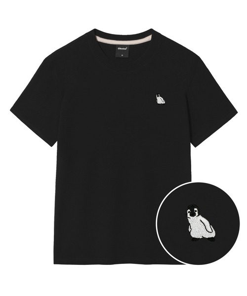 OKSTAR(オクスター)の「ペンギン刺繍半袖(Tシャツ/カットソー・レディース・ライトベージュ/ブラック/カーキ/ライトグレー/ダークブルー/ネイビー/ダークグリーン/グレー/クリーム/ホワイト/ダークグレー・SMALL/MEDIUM/LARGE/X-LARGE/2XL/3XL/4XL)」の2枚目の写真