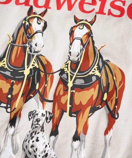 THRIFTY LOOK(スリフティールック)の「BUDWEISER バドワイザー / VINTAGE POSTER TEE(Tシャツ/カットソー・メンズ・ブラック/サンドベージュ・LARGE/X-LARGE)」の21枚目の写真