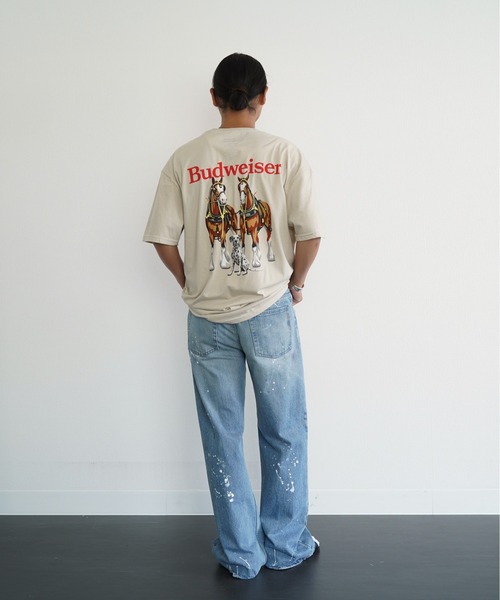 THRIFTY LOOK(スリフティールック)の「BUDWEISER バドワイザー / VINTAGE POSTER TEE(Tシャツ/カットソー・メンズ・ブラック/サンドベージュ・LARGE/X-LARGE)」の11枚目の写真