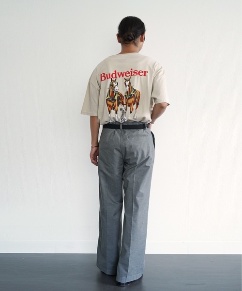 THRIFTY LOOK(スリフティールック)の「BUDWEISER バドワイザー / VINTAGE POSTER TEE(Tシャツ/カットソー・メンズ・ブラック/サンドベージュ・LARGE/X-LARGE)」の6枚目の写真