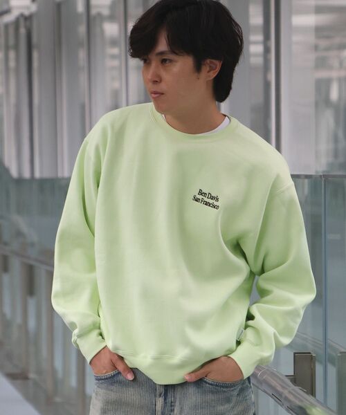 BEN DAVIS（ベンデイビス）の「【BEN DAVIS（ベンデイビス）】BD SWEAT CREW / スウェット クルーネック 裏起毛 ワンポイント刺繍 リサイズ ユニセックス（スウェット・メンズ・ホワイト系その他/ミント/ブラック/ネイビー/グレー・MEDIUM/X-LARGE/LARGE）」の4枚目の写真