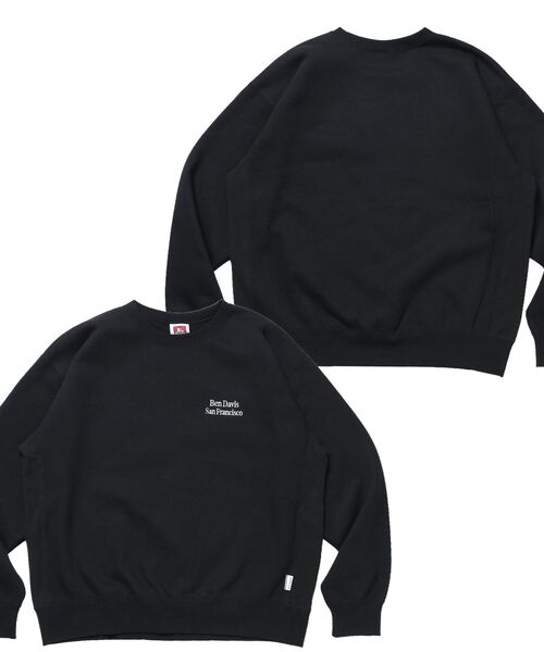 BEN DAVIS（ベンデイビス）の「【BEN DAVIS（ベンデイビス）】BD SWEAT CREW / スウェット クルーネック 裏起毛 ワンポイント刺繍 リサイズ ユニセックス（スウェット・メンズ・ホワイト系その他/ミント/ブラック/ネイビー/グレー・MEDIUM/X-LARGE/LARGE）」の2枚目の写真
