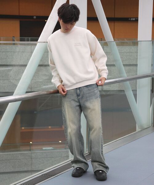 BEN DAVIS（ベンデイビス）の「【BEN DAVIS（ベンデイビス）】BD SWEAT CREW / スウェット クルーネック 裏起毛 ワンポイント刺繍 リサイズ ユニセックス（スウェット・メンズ・ホワイト系その他/ミント/ブラック/ネイビー/グレー・MEDIUM/X-LARGE/LARGE）」の7枚目の写真