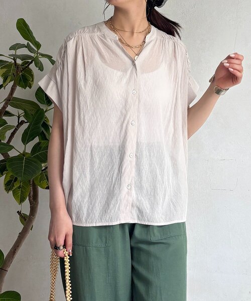 un dix cors(アンディコール)の「バックテープシアーブラウス(シャツ/ブラウス・レディース・ボルドー/ブラック/ネイビー/アイボリー・FREE)」の19枚目の写真