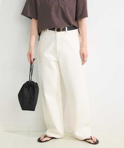 B.C STOCK（ベーセーストック）の「ウォッシャブル / DU JOUR / デュ ジュール *MAI.M. LINEAR JEAN（その他パンツ・レディース・ブラック/ブルー/ホワイト/ボルドー・34/38/36）」の2枚目の写真