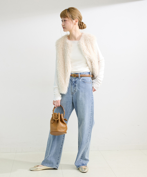 B.C STOCK（ベーセーストック）の「ウォッシャブル / DU JOUR / デュ ジュール *MAI.M. LINEAR JEAN（その他パンツ・レディース・ブラック/ブルー/ホワイト/ボルドー・34/38/36）」の8枚目の写真