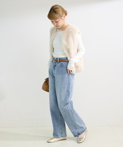 B.C STOCK（ベーセーストック）の「ウォッシャブル / DU JOUR / デュ ジュール *MAI.M. LINEAR JEAN（その他パンツ・レディース・ブラック/ブルー/ホワイト/ボルドー・34/38/36）」の9枚目の写真