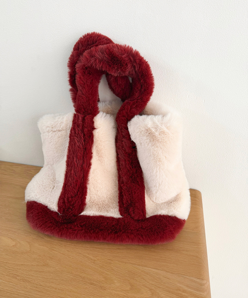 Spick & Span（スピックアンドスパン）の「Spick & Span ECO FUR TOTE / エコファートート（トートバッグ・レディース・レッド/ブラウン・FREE）」の6枚目の写真