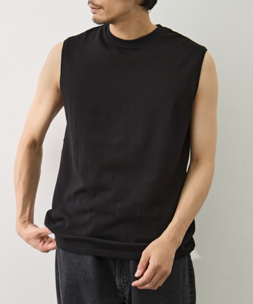 marka(マーカ)の「【MARKAWARE/marka/マーカ】MESH SLEEVELESS TEE(タンクトップ・メンズ・ホワイト/ブラック・1/2)」の13枚目の写真
