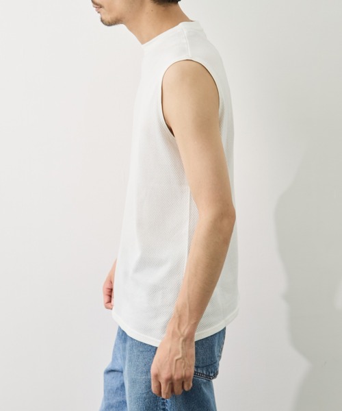 marka(マーカ)の「【MARKAWARE/marka/マーカ】MESH SLEEVELESS TEE(タンクトップ・メンズ・ホワイト/ブラック・1/2)」の7枚目の写真