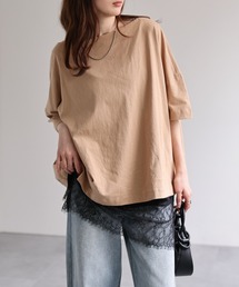 ボートネック ゆるシルエットTee/Tシャツ/5分袖