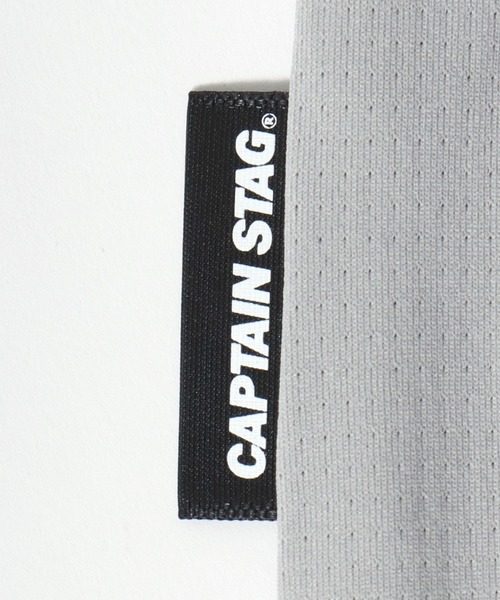 CAPTAIN STAG(キャプテンスタッグ)の「2026SS CAPTAIN STAG/キャプテンスタッグ 吸水速乾 軽量 UVカット ストレッチ ワンポイント刺繍 ドットメッシュ半袖Tシャツ レディース メンズ(Tシャツ/カットソー・メンズ・ブラック/ブラウン/ライトグレー・L/LL/M)」の5枚目の写真