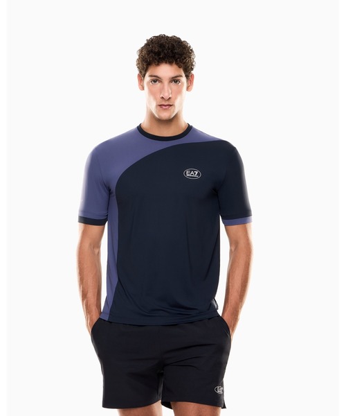 EMPORIO ARMANI EA7(エンポリオアルマーニイーエーセブン)の「【エンポリオ アルマーニ EA7】Tennis Pro クルーネックTシャツ VENTUS7テクニカルファブリック(Tシャツ/カットソー・メンズ・ブラック/ネイビー/グリーン/ライトグレー・MEDIUM/LARGE/XX-LARGE/SMALL)」の4枚目の写真