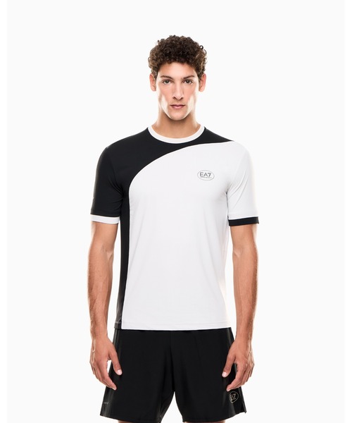 EMPORIO ARMANI EA7(エンポリオアルマーニイーエーセブン)の「【エンポリオ アルマーニ EA7】Tennis Pro クルーネックTシャツ VENTUS7テクニカルファブリック(Tシャツ/カットソー・メンズ・ブラック/ネイビー/グリーン/ライトグレー・MEDIUM/LARGE/XX-LARGE/SMALL)」の3枚目の写真