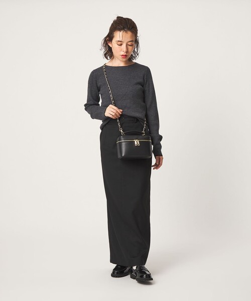 green label relaxing(グリーンレーベルリラクシング)の「<PRATO MADE IN ITALY> バニティバッグ(ショルダーバッグ・レディース・ベージュ/ブラック・FREE)」の5枚目の写真