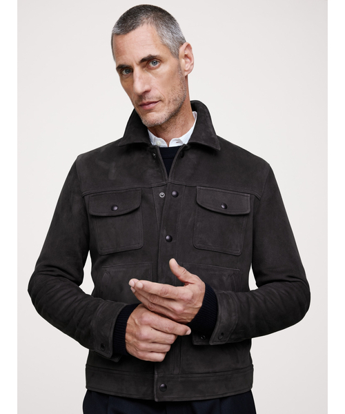Banana Republic(バナナリパブリック)の「スエード トラッカージャケット(その他アウター・メンズ・ブラウン・S/M/L/XL)」の1枚目の写真