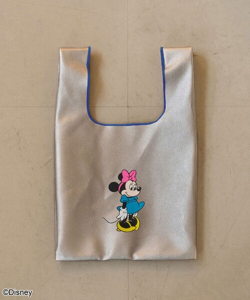 coen(コーエン)の「【MICKEY(ミッキー)/別注】配色パイピング レザーライクショッパーバッグ(ハンドバッグ・レディース・その他1/ブラック/レッド/シルバー/その他2/その他3・FREE)」の4枚目の写真