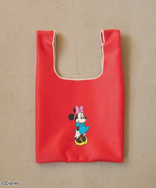 coen(コーエン)の「【MICKEY(ミッキー)/別注】配色パイピング レザーライクショッパーバッグ(ハンドバッグ・レディース・その他1/ブラック/レッド/シルバー/その他2/その他3・FREE)」の6枚目の写真