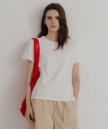 Soft basic round T-shirt [KNSS10TS13]_Ivory