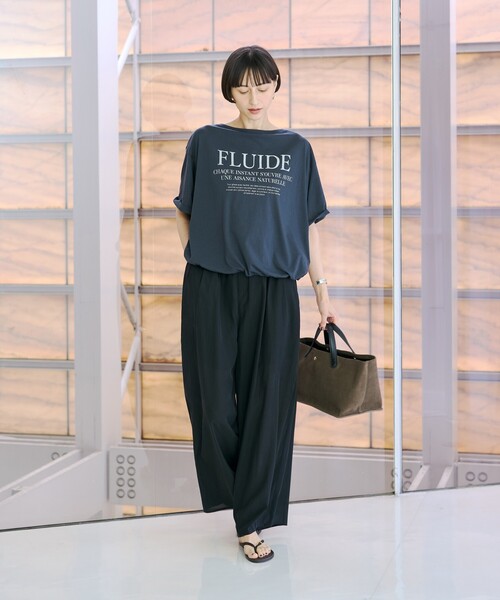 Rouge vif(ルージュヴィフ)の「【セットアップ対応】フィブリルイージーパンツ/ウエストゴム(その他パンツ・レディース・ブラウン/ブラック・36/38)」の21枚目の写真