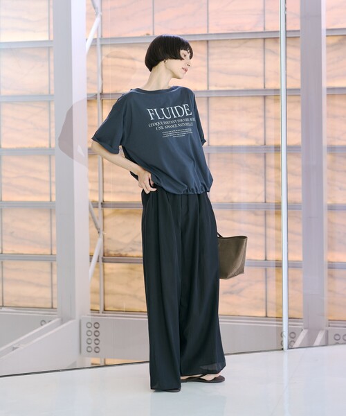 Rouge vif(ルージュヴィフ)の「【セットアップ対応】フィブリルイージーパンツ/ウエストゴム(その他パンツ・レディース・ブラウン/ブラック・36/38)」の22枚目の写真