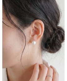 [選べる]サージカルステンレスモダンパールイヤリングorピアス