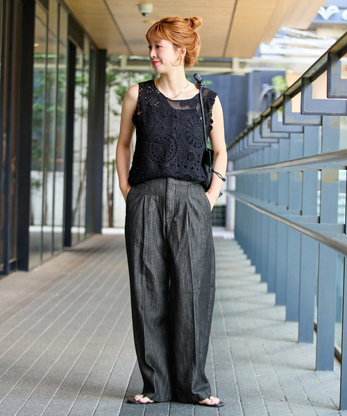 B.C STOCK(ベーセーストック)の「ウォッシャブル / DU JOUR / デュ ジュール MODERN SLACKS JEAN(デニムパンツ・レディース・ブラック系その他/ネイビー・36/38)」の3枚目の写真