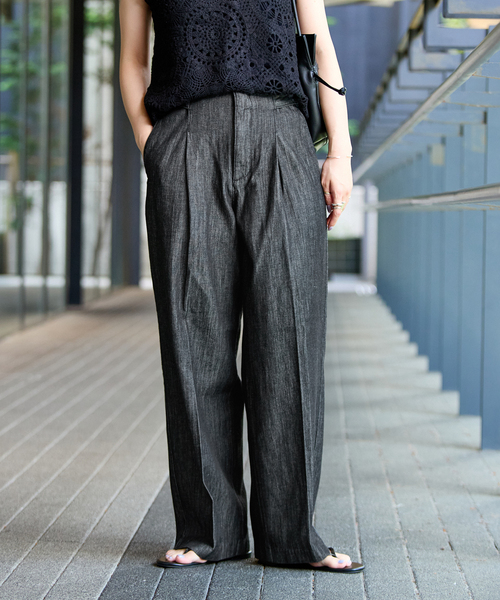 B.C STOCK(ベーセーストック)の「ウォッシャブル / DU JOUR / デュ ジュール MODERN SLACKS JEAN(デニムパンツ・レディース・ブラック系その他/ネイビー・36/38)」の6枚目の写真