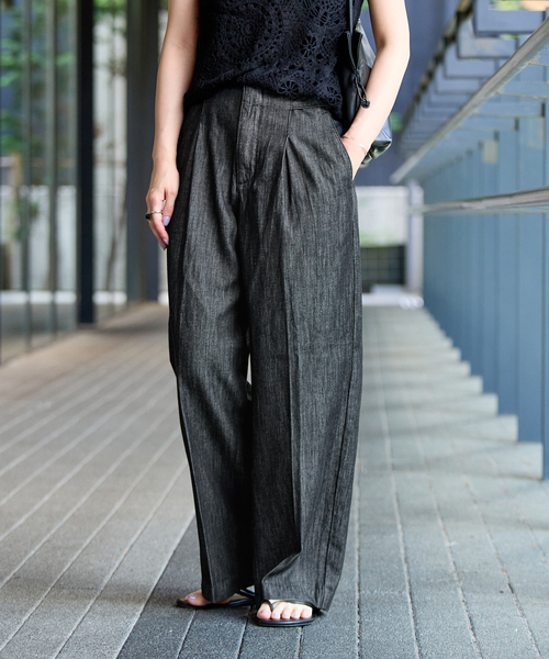 B.C STOCK(ベーセーストック)の「ウォッシャブル / DU JOUR / デュ ジュール MODERN SLACKS JEAN(デニムパンツ・レディース・ブラック系その他/ネイビー・36/38)」の7枚目の写真