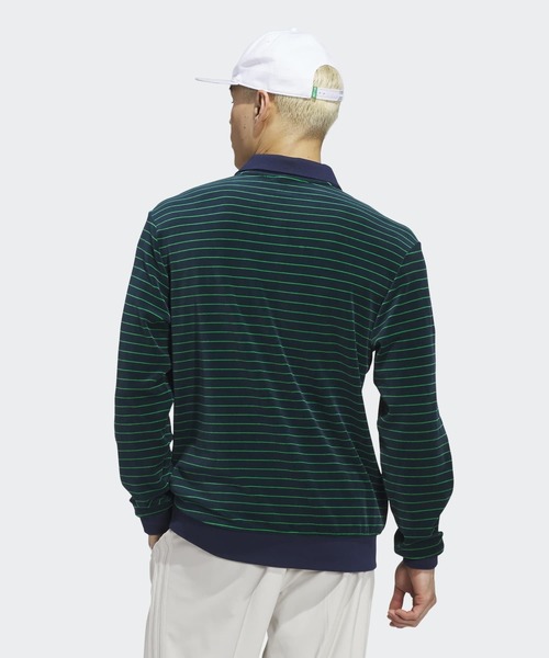 adidas(アディダス)の「オリジナルスゴルフ Originalsベロア 長袖 ポロシャツ【adidas Golf/アディダスゴルフ】(スウェット・メンズ・ネイビー・X-LARGE/SMALL/LARGE/MEDIUM/XX-LARGE/3XL)」の9枚目の写真