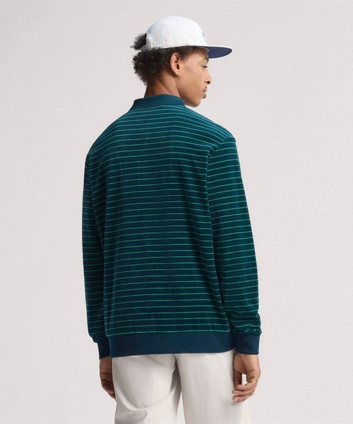 adidas(アディダス)の「オリジナルスゴルフ Originalsベロア 長袖 ポロシャツ【adidas Golf/アディダスゴルフ】(スウェット・メンズ・ネイビー・X-LARGE/SMALL/LARGE/MEDIUM/XX-LARGE/3XL)」の3枚目の写真