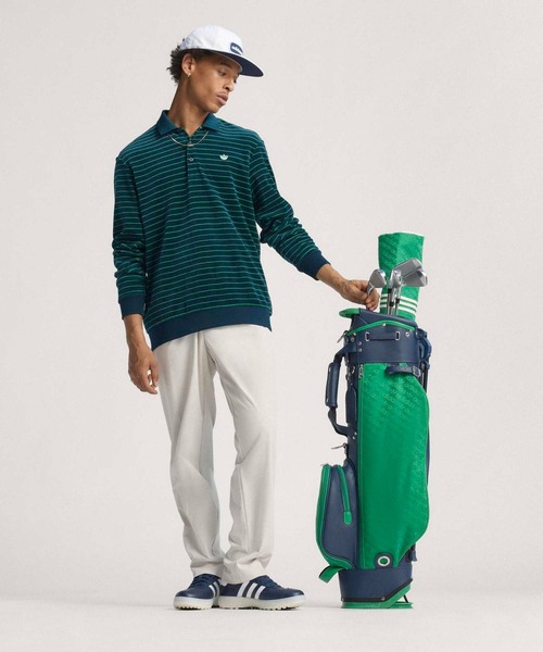 adidas(アディダス)の「オリジナルスゴルフ Originalsベロア 長袖 ポロシャツ【adidas Golf/アディダスゴルフ】(スウェット・メンズ・ネイビー・X-LARGE/SMALL/LARGE/MEDIUM/XX-LARGE/3XL)」の7枚目の写真
