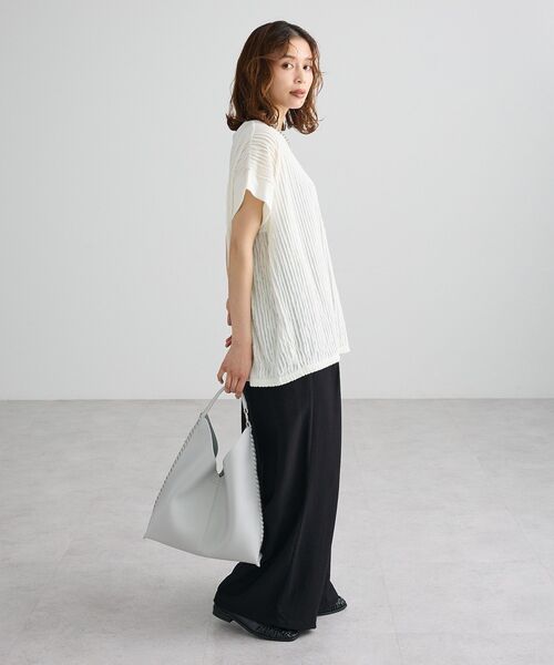 Green Parks(グリーンパークス)の「表面感カットフリルフレンチプルオーバー(Tシャツ/カットソー・レディース・オレンジ/ブラック/ホワイト系その他2/カーキ・FREE)」の17枚目の写真