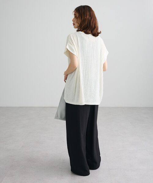 Green Parks(グリーンパークス)の「表面感カットフリルフレンチプルオーバー(Tシャツ/カットソー・レディース・オレンジ/ブラック/ホワイト系その他2/カーキ・FREE)」の18枚目の写真