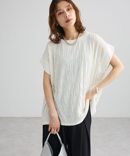 Green Parks(グリーンパークス)の「表面感カットフリルフレンチプルオーバー(Tシャツ/カットソー・レディース・オレンジ/ブラック/ホワイト系その他2/カーキ・FREE)」の19枚目の写真