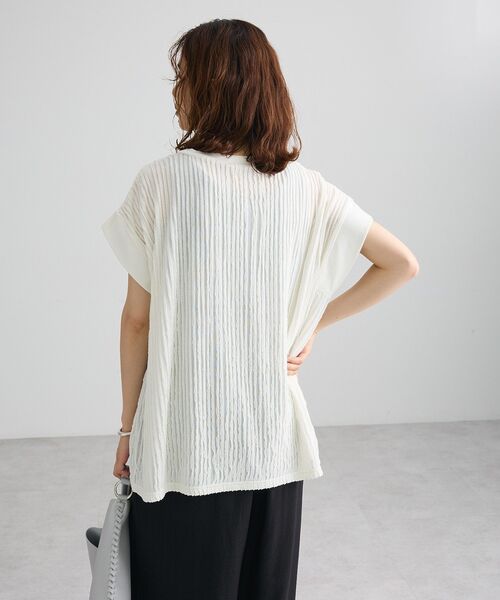 Green Parks(グリーンパークス)の「表面感カットフリルフレンチプルオーバー(Tシャツ/カットソー・レディース・オレンジ/ブラック/ホワイト系その他2/カーキ・FREE)」の21枚目の写真