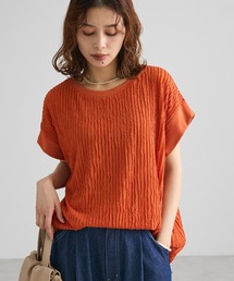 表面感カットフリルフレンチプルオーバー