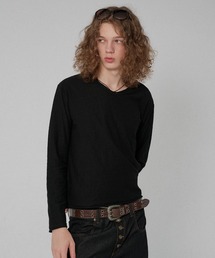 ASSORT SLAB CROPPED COMPACT V NECK LONG SLEEVE/アソートスラブクロップドコンパクトVネックロングスリーブ
