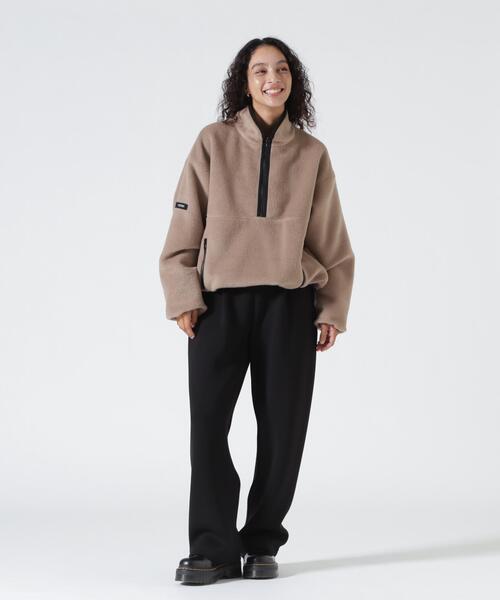 YENN(イエン)の「YENN(イエン)SHAGGY HALF ZIP JK(ブルゾン・レディース・チャコールグレー/ベージュ・F)」の9枚目の写真