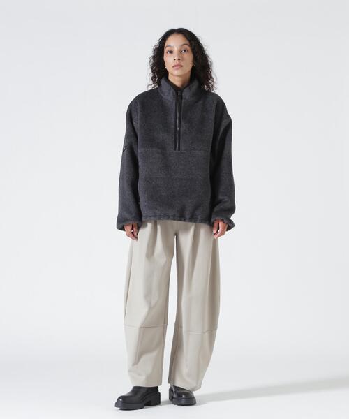 YENN(イエン)の「YENN(イエン)SHAGGY HALF ZIP JK(ブルゾン・レディース・チャコールグレー/ベージュ・F)」の13枚目の写真