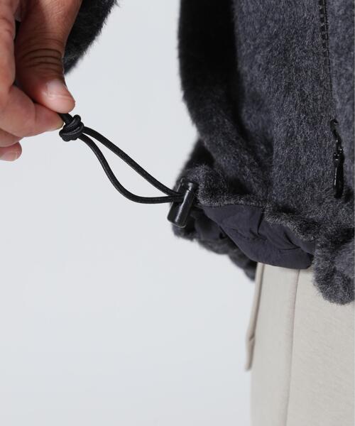 YENN(イエン)の「YENN(イエン)SHAGGY HALF ZIP JK(ブルゾン・レディース・チャコールグレー/ベージュ・F)」の3枚目の写真