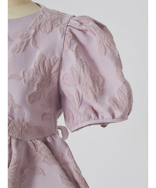 SNIDEL(スナイデル)の「ジャガードペプラムブラウス(シャツ/ブラウス・レディース・ブラック/ラベンダー/オフホワイト・F)」の9枚目の写真