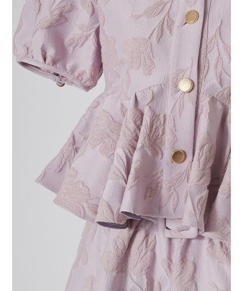 SNIDEL(スナイデル)の「ジャガードペプラムブラウス(シャツ/ブラウス・レディース・ブラック/ラベンダー/オフホワイト・F)」の12枚目の写真