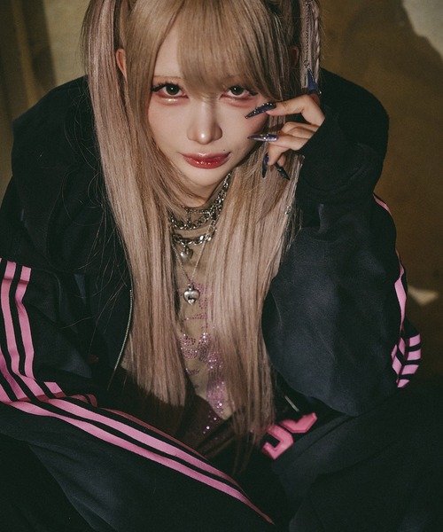 GALFY(ガルフィー)の「GALFY-全力汚し部SWTパーカー(パーカー・メンズ・ブラック/グレー/ピンク・XL/L)」の11枚目の写真